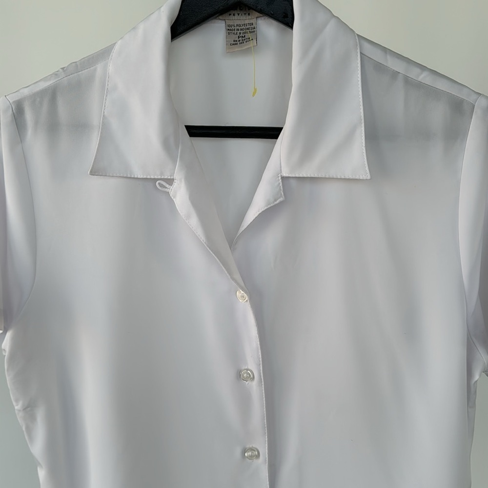 Notations Women’s White Button Down Half Sleeve T… - image 2